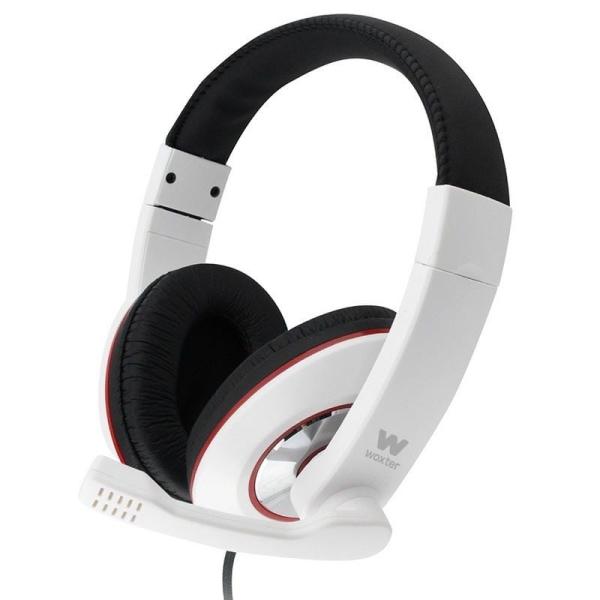 AURICULARES CON MICRÓFONO WOXTER I-HEADPHONE PC 780 BLANCOS -  75-20000 HZ - ALMOHADILLAS ACOLCHADAS - MICRÓFONO REDUCCIÓN RUIDO