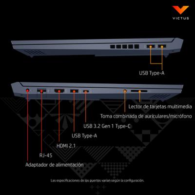 Portátil Gaming HP VICTUS 16-E0015NS Ryzen 7 5800H/ 16GB/ 512GB
