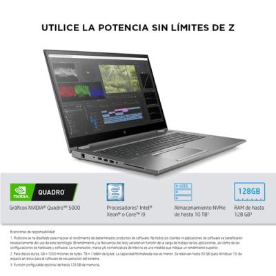 Portátil HP ZBook Fury 17 G7 Intel Core i7-10750H 32GB/ 1TB