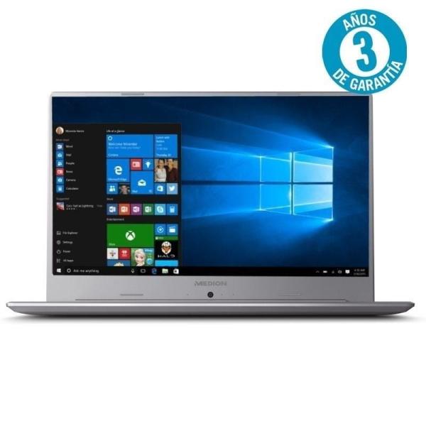 PORTÁTIL MEDION AKOYA S6445 MD61352 - W10 - I5-8265U 1.6GHZ - 4GB - 128GB SSD - 15.6'/39.6CM FHD - HDMI - PLATA