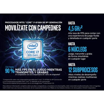 PORTÁTIL MSI GF75 THIN 9SC-277XES - I7-9750H 2.6GHZ - 16GB -