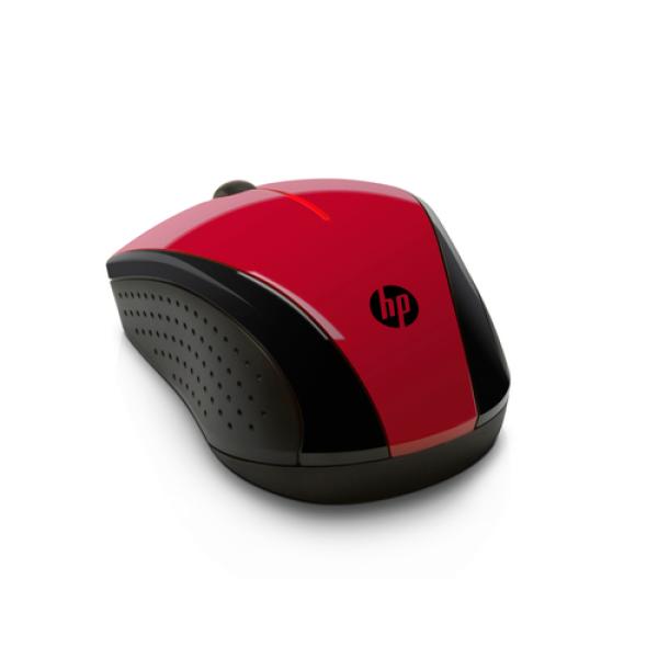 RATÓN INALÁMBRICO HP X3000 ROJO BRILLANTE - 1200PPP - 3 BOTONES - RUEDA DESPLAZAMIENTO - NANO RECEPTOR USB - 1*AA