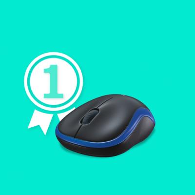 Ratón Inalámbrico Logitech M185 910-002239/ Hasta 1000 DPI/ Azul