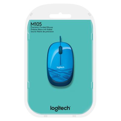 Ratón Logitech M105/ Hasta 1000 DPI/ Azul