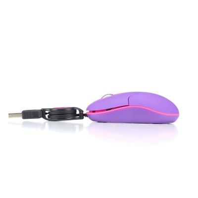 RATÓN CON CABLE RETRACTIL NGS SIN PURPLE PURPURA - ÓPTICO -