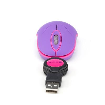 RATÓN CON CABLE RETRACTIL NGS SIN PURPLE PURPURA - ÓPTICO -