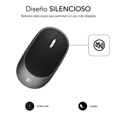 Ratón Inalámbrico por Bluetooth Subblim Smart/ Hasta 1600 DPI/