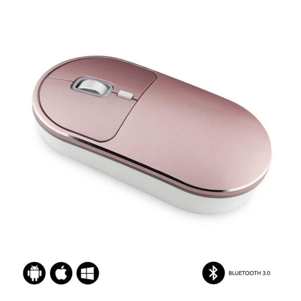 Ratón Inalámbrico por Bluetooth Subblim Excellent/ Hasta 1600 DPI/ Rosa