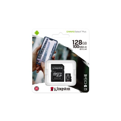 Tarjeta de Memoria Kingston CANVAS Select Plus 128GB microSD XC