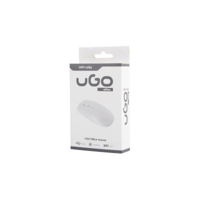 RATÓN CON CABLE UGO OFFICE MY-06 WHITE - 1200DPI - 3 BOTONES -