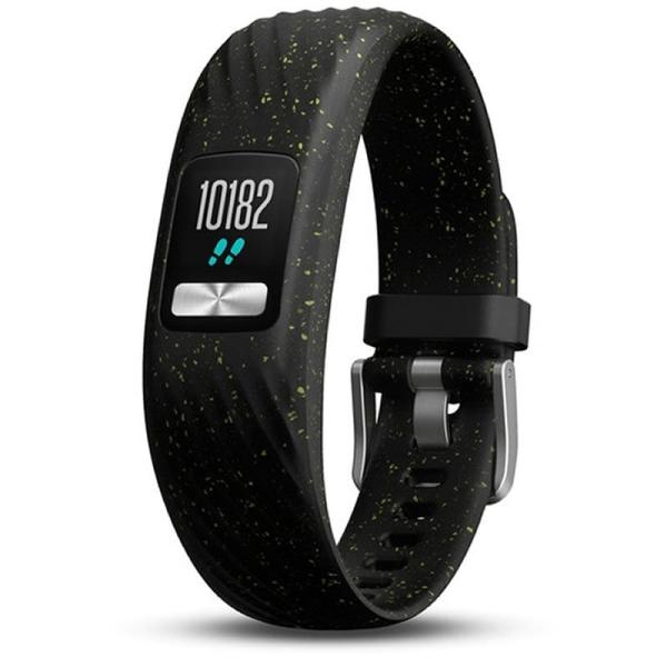 PULSERA CUANTIFICADORA GARMIN VIVOFIT 4 NEGRO MOTEADO S/M - PANTALLA COLOR SIEMPRE VISIBLE - BT - BATERÍA HASTA 1 AÑO - COMP. AN