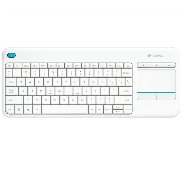 Teclado para Smart TV Logitech Wireless Touch K400 Plus/ Blanco