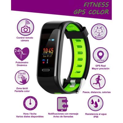 PULSERA CUANTIFICADORA LEOTEC FITNESS GPS COLOR VERDE -