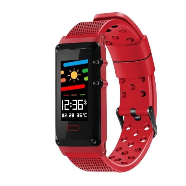 PULSERA CUANTIFICADORA LEOTEC FUNNY BAND RED - PANTALLA COLOR 2.44CM - BT - MULTISPORT - NOTIFICACIONES - IP67 - BAT.120MAH - CO