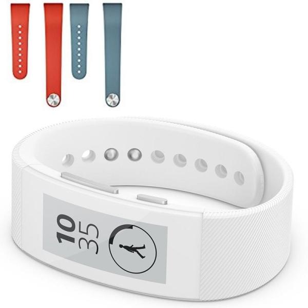 PULSERA CUANTIFICADORA SONY SMARTBAND TALK SWR30 BLANCA - BT3.0 - PANTALLA 3.8CM - MANOS LIBRES - BAT 70MAH + CORREAS ROJA Y AZU