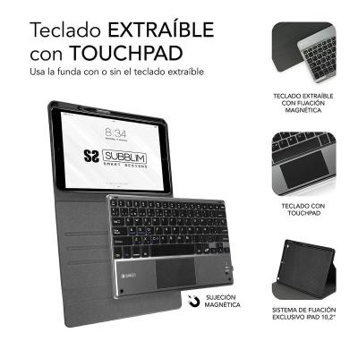 Funda con Teclado Subblim Keytab Pro Bluetooth Touchpad para