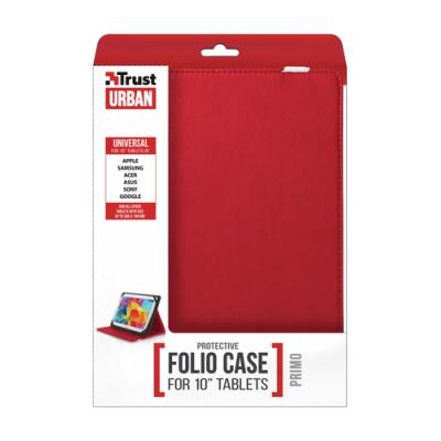 Funda Trust Primo Folio Case para Tablets de 10'/ Roja