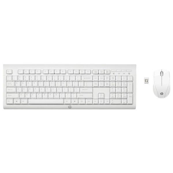 TECLADO Y RATÓN INALÁMBRICOS HP C2710 BLANCO - FUNCIONES DE TECLADO SIMPLIFICADAS - PATAS AJUSTABLES - RUEDA DESPLAZAMIENTO RATÓ