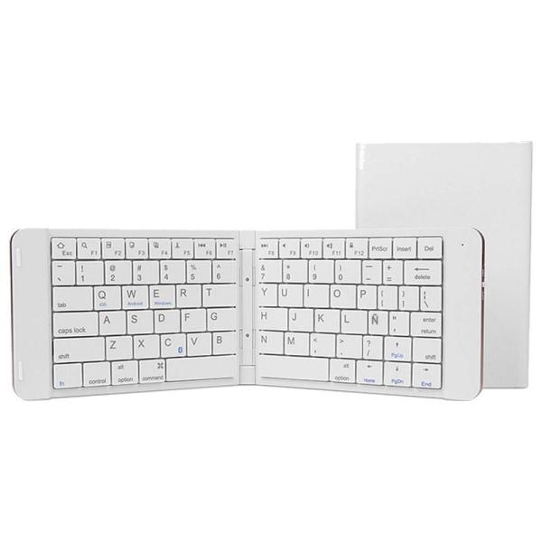 Teclado Compacto Inalámbrico por Bluetooth Leotec LERK04W/ Blanco