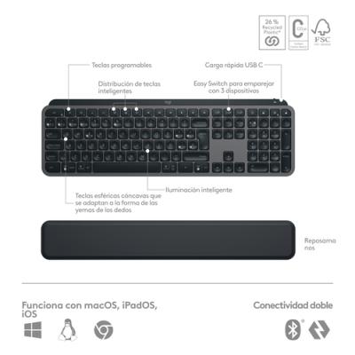 Teclado y Ratón Inalámbricos Logitech MX Keys S Combo/ Incluye