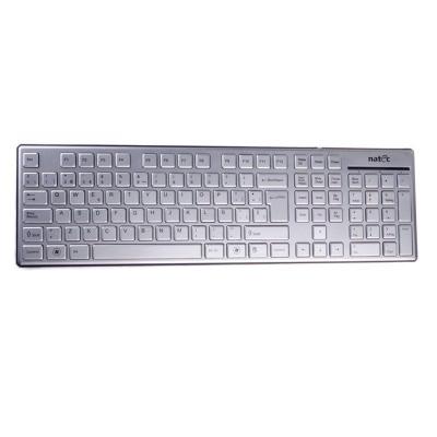 TECLADO NATEC STARFISH SILVER - 107 TECLAS - USB 2.0