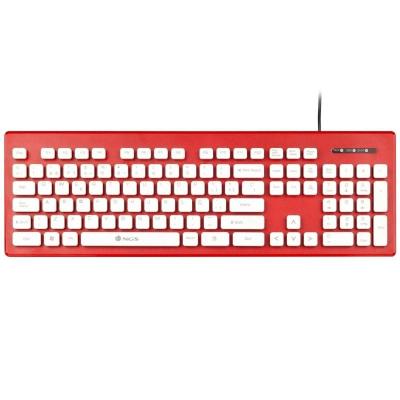 TECLADO NGS CLIPPER RED - 104 TECLAS - SILENCIOSO - RESISTENTE