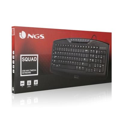 TECLADO MULTIMEDIA NGS SQUAD - 8 TECLAS MULTIMEDA - 5 TECLAS