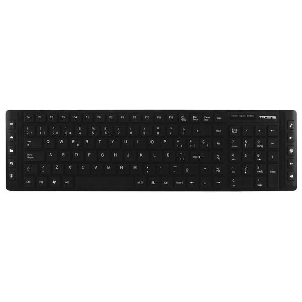 TECLADO TACENS ANIMA AK1 - DISEÑO ERGONOMICO -  TAMAÑO COMPACTO - 10 TECLAS MULTIMEDIA - USB