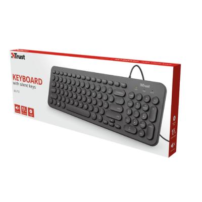 TECLADO SILENCIOSO TRUST MUTO SILENT - TECLAS PLANAS Y