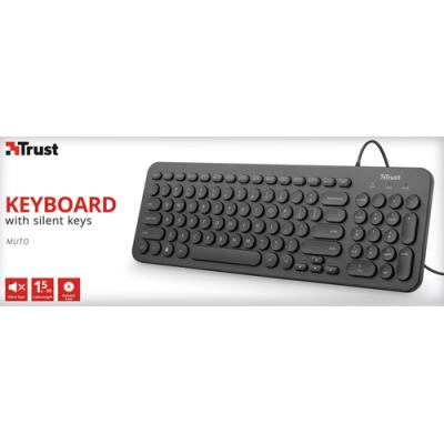 TECLADO SILENCIOSO TRUST MUTO SILENT - TECLAS PLANAS Y