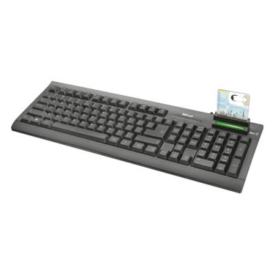 TECLADO CON LECTOR DNIE TRUST 21999 - COMPATIBLE CON TARJETAS