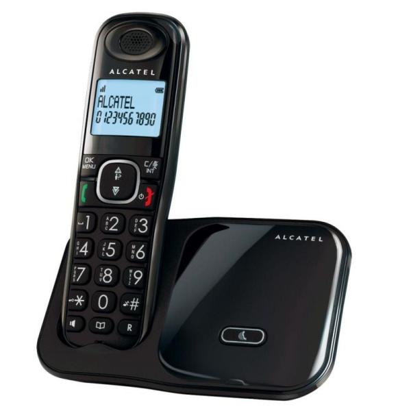 TELÉFONO INALÁMBRICO DECT ALCATEL XL280 - 10 MELODÍAS DE LLAMADA - AGENDA DE 50 NÚMEROS - FÁCIL MARCACIÓN - PANTALLA RETROILUMIN