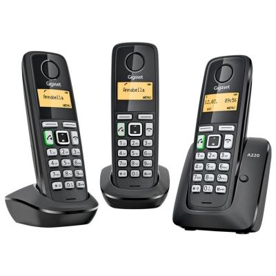 TELÉFONO DECT GIGASET A220 PACK TRÍO (BASE+2 SUPLETORIOS) -