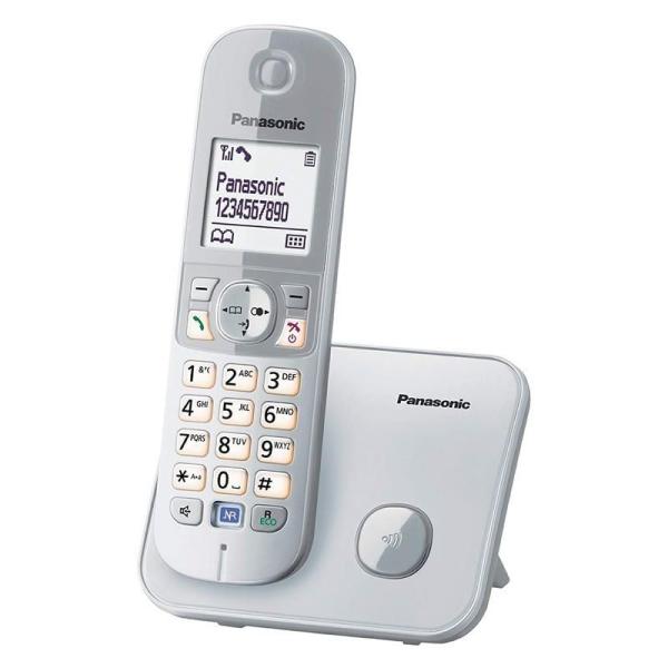 TELÉFONO INALÁMBRICO DECT PANASONIC KX TG6811JTS PLATA - LCD 4.5CM - INDENTIFICACION DE LLAMADAS - AGENDA 120 REGISTROS