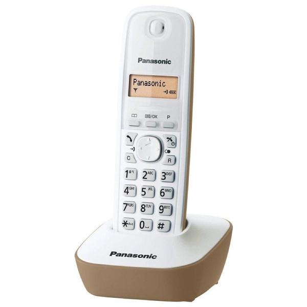 Teléfono Inalámbrico Dect Panasonic KX-TG1611JTJ/ Blanco y Marrón