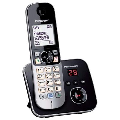 TELÉFONO INALÁMBRICO DECT PANASONIC KX-TG6821 NEGRO/PLATA -