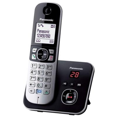 TELÉFONO INALÁMBRICO DECT PANASONIC KX-TG6821 NEGRO/PLATA -