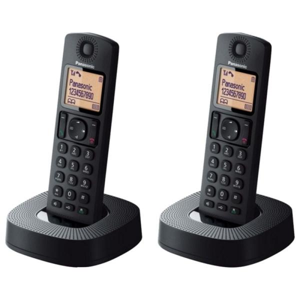 TELEFONO INALAMBRICO DECT PANASONIC KX-TGC312 NEGRO - PACK DUO (KX-TGC310+SUPLETORIO) - MANOS LIBRES - 50 MEMORIAS - PANTALLA LC