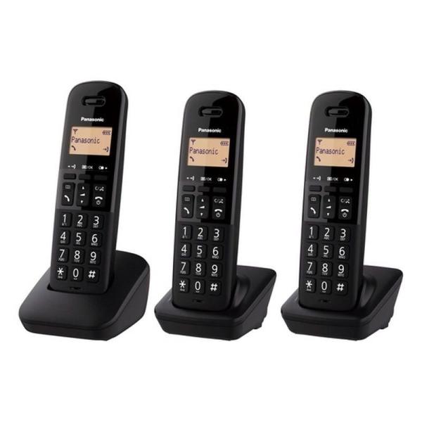 Teléfono Inalámbrico Panasonic KX-TGB613JTB/ Pack TRIO/ Negro