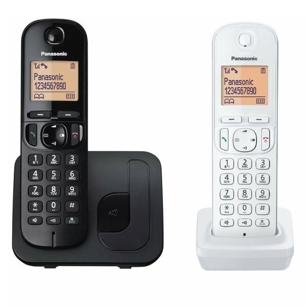 TELÉFONO INALÁMBRICO DECT PANASONIC KX-TGC212JT1 NEGRO CON TERMINAL ADICIONAL BLANCO - PANTALLA LCD - BLOQUEO LLAMADAS NO DESEAD