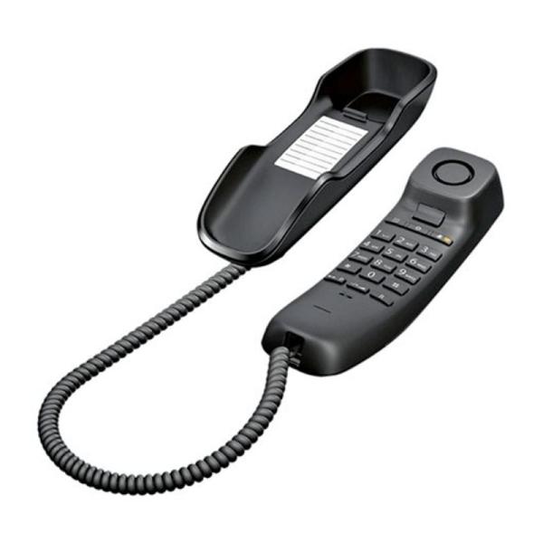 TELÉFONO ANALÓGICO GIGASET DA210 TIPO GONDOLA - NEGRO - MONTAJE PARED-CABLE LARGO - MUTE-MARCACION RAPIDA-RELLAMADA