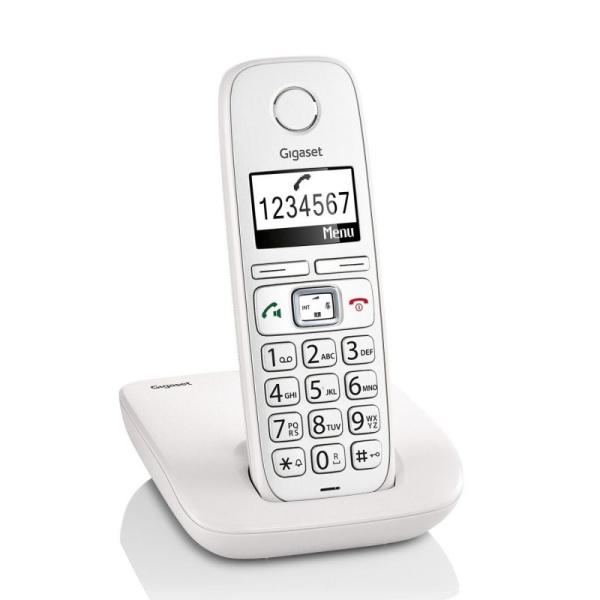 TELÉFONO DECT GIGASET E260 - AGENDA 120 REGISTROS - INDENTIFICACION LLAMADAS - MANOS LIBRES - TECLAS GRANDES - PANTALLA RETROILU