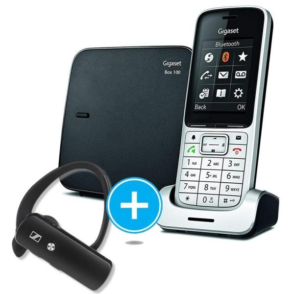 TELÉFONO DECT GIGASET SL450 + CASCO SENNHEISER EZX 70 - AGENDA 500 NOMBRES - PANTALLA COLOR 6CM - MANOS LIBRES - BLUETOOTH