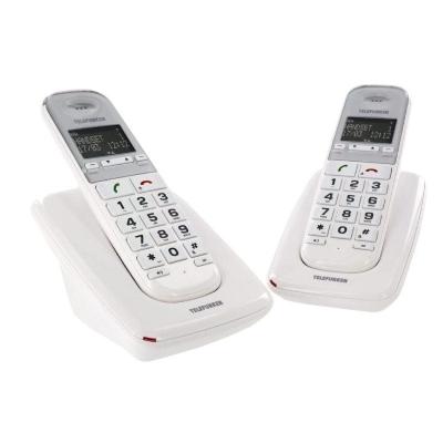 Teléfono Inalámbrico Telefunken TD 302 Pillow/ Pack DUO/ Blanco