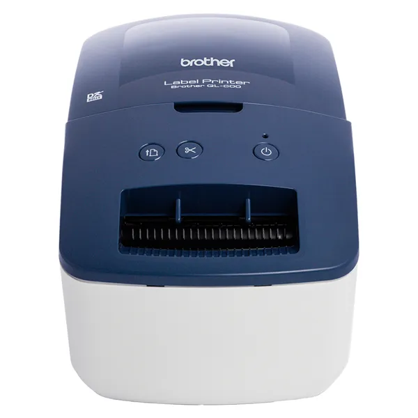 Impresora de Etiquetas Brother QL-600B/ Térmica/ Ancho etiqueta 62mm/ USB/ Azul y Blanca