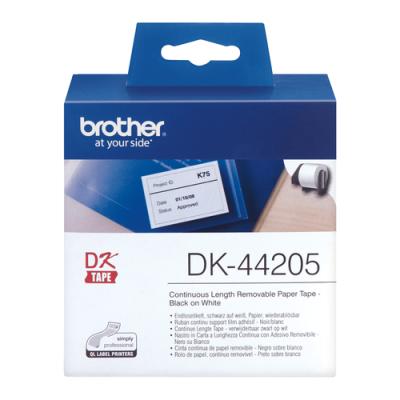 CINTA DE PAPEL REMOVIBLE BROTHER DK44205 6.2CM X 30.48M PARA