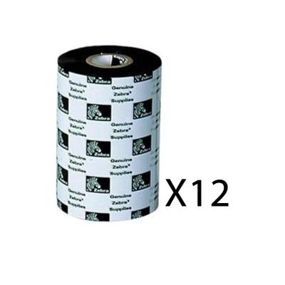 RIBBON COLOR ZEBRA 5095 NEGRO - RESINA - CAJA 12 ROLLOS -