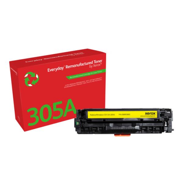 Tóner compatible Xerox 006R03805 compatible con HP CE412A/ 2600 páginas/ Amarillo