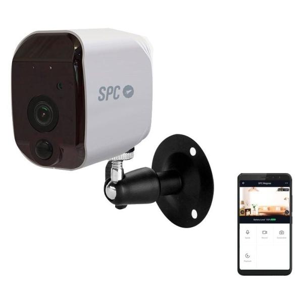 CÁMARA DE SEGURIDAD INTELIGENTE WIFI SPC MAGNES - 2.4GHZ - 1920*960 - DUAL SPEAKER - INFRARROJOS 6 METROS - COMPATIBLE ANDROID/I