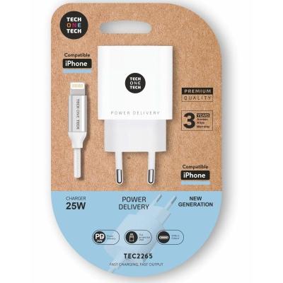 Cargador de Pared Tech One Tech TEC2265/ 1xUSB Tipo-C + Cable